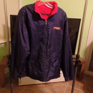 Competition Tech Reversible Blue Nylon and Red Fleece Jacket, Size M-L